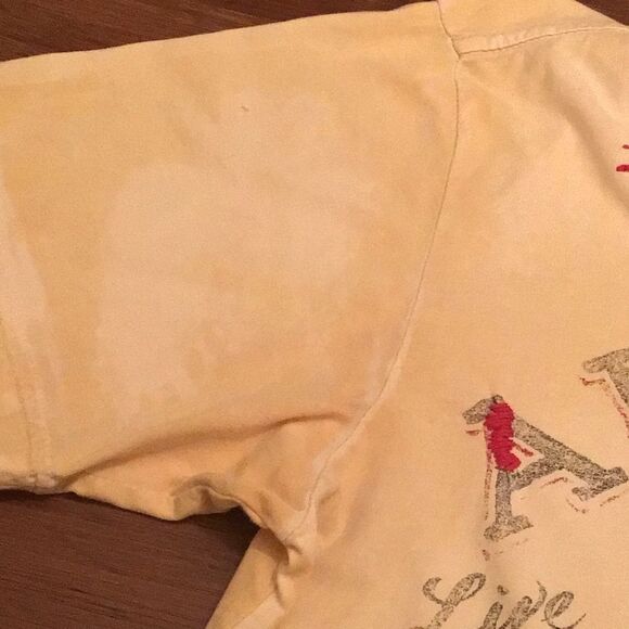 Affliction Y2K Vintage Yellow Graphic T-Shirt - Picture 6 of 6